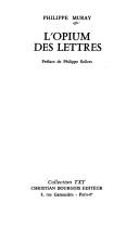 Cover for L' Opium des lettres
