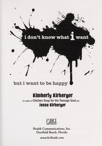 Cover for I don't know what I want