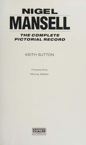 Cover for Nigel Mansell