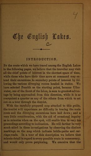 Cover for The English lakes