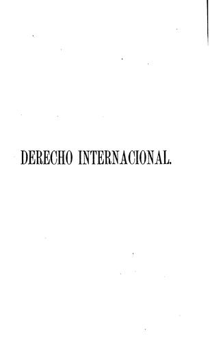 Cover for El derecho internacional codificado