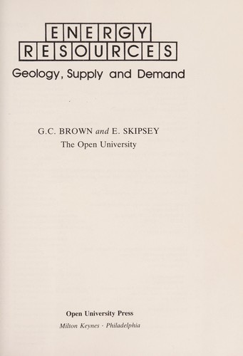 Cover for Energy resources