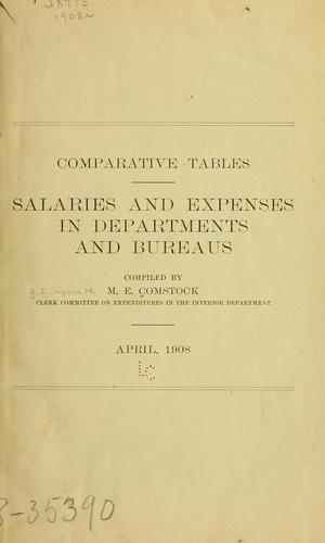 Cover for Comparative tables