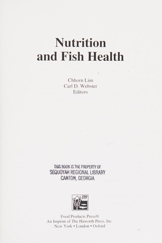 Cover for Nutrition and fish health