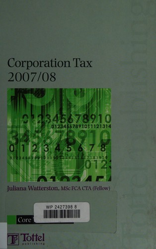 Cover for Corporation tax 2007/08