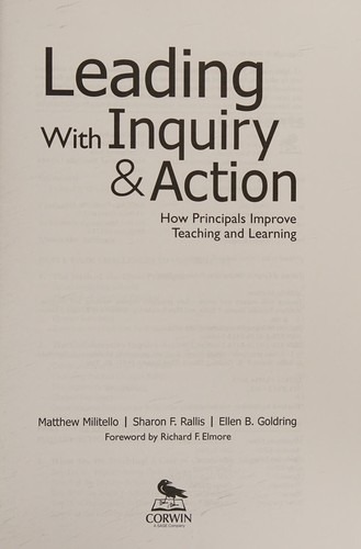 Cover for Leading with inquiry and action