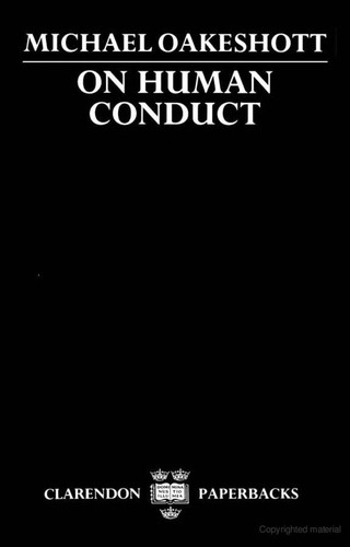 Cover for On human conduct