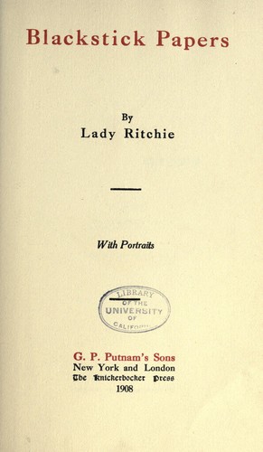 Cover for Blackstick papers