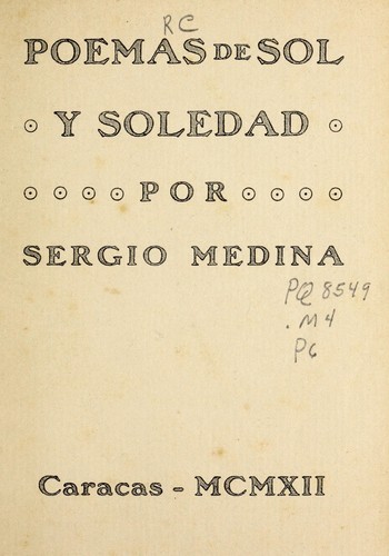 Cover for Poemas de sol y soledad