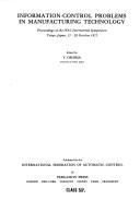 Cover for Information-control problems in manufacturing technology