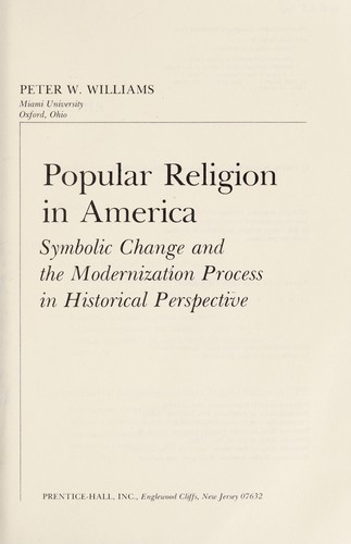 Cover for Popular religion in America