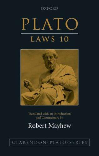 Cover for Plato: Laws 10