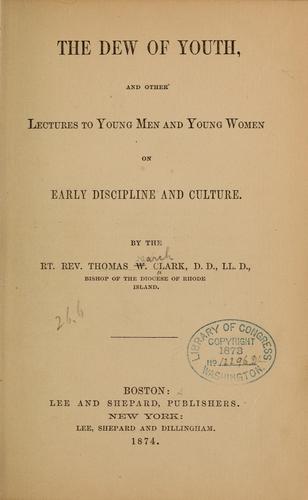 Cover for The dew of youth