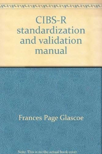 Cover for CIBS-R standardization and validation manual