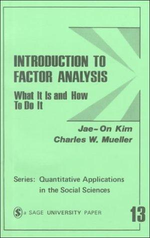 Cover for Introduction to factor analysis