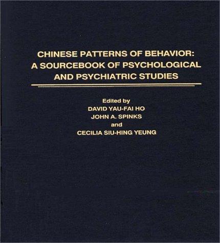 Cover for Chinese Patterns of Behavior