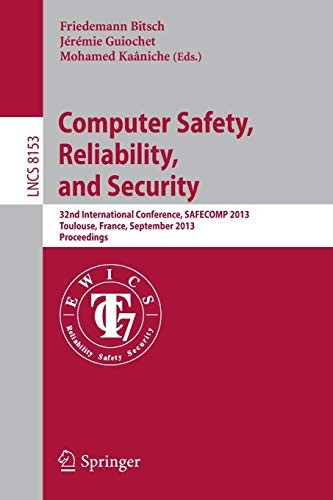 Cover for Computer Safety, Reliability, and Security