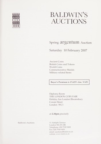Cover for Spring Argentum Auction