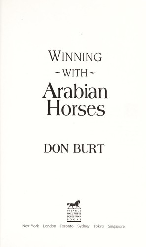 Cover for Winning with Arabian horses