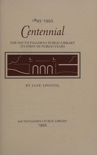 Cover for Centennial, 1895-1995