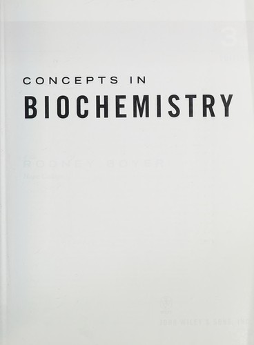 Cover for Concepts in Biochemistry