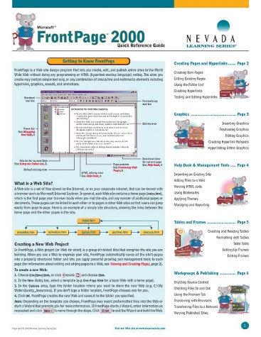 Cover for FrontPage 2000
