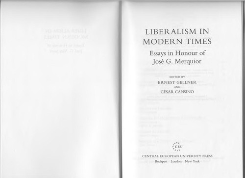 Cover for Liberalism in Modern Times