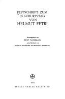 Cover for Festschrift zum 65. [fünfundsechzigsten] Geburtstag von Helmut Petri