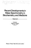 Cover for Recent Developments in Mass Spectrometry in Biochemistry and Medicine