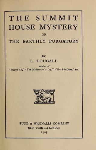 Cover for The summit house mystery, or, The earthly purgatory