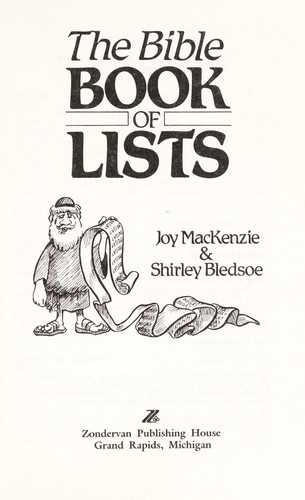 Cover for The Bible book of lists