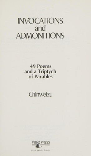 Cover for Invocations and admonitions