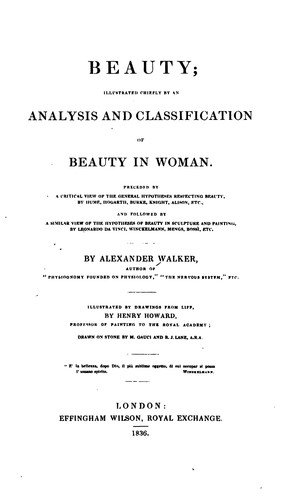 Cover for Beauty; Illustrated Chiefly by an Analysis and Classification of Beauty in Woman: Preceded by a ...