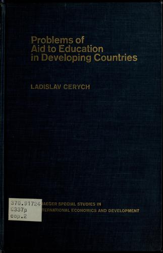 Cover for Problems of aid to education in developing countries.
