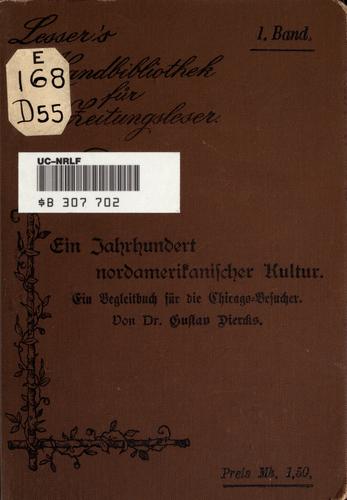 Cover for Ein jahrhundert nordamerikanischer kultur.