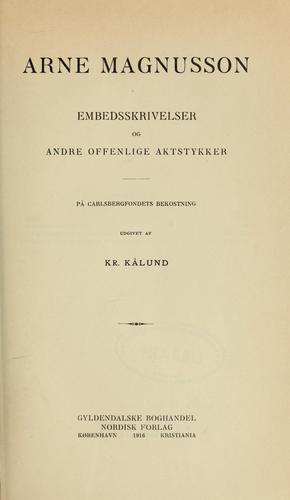 Cover for Embedsskrivelser of andre offenlige aktstykker ...
