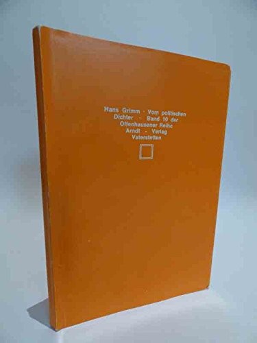 Cover for Vom politischen Dichter