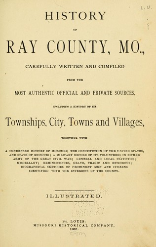 Cover for History of Ray County, Mo