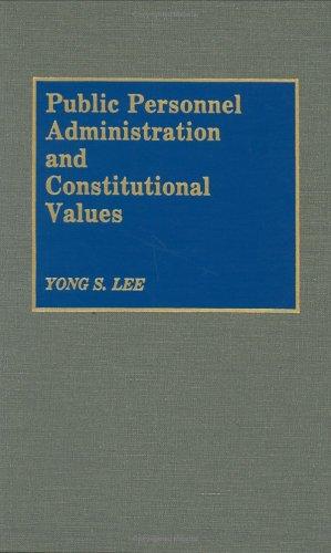 Cover for Public personnel administration and constitutional values