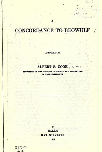 Cover for A concordance to Beowulf.