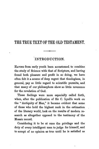 Cover for true text of the Old Testament