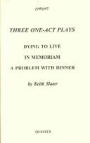 Cover for Three One-Act Plays
