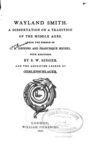 Cover for Wayland Smith: A Dissertation on a Tradition of the Middle Ages