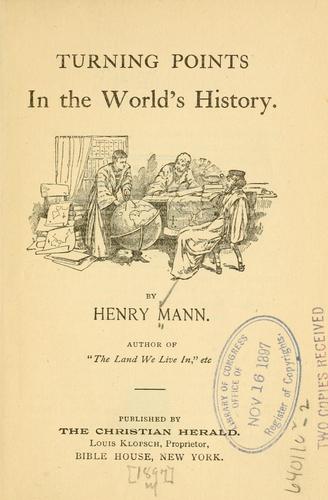 Cover for Turning points in the world's history.