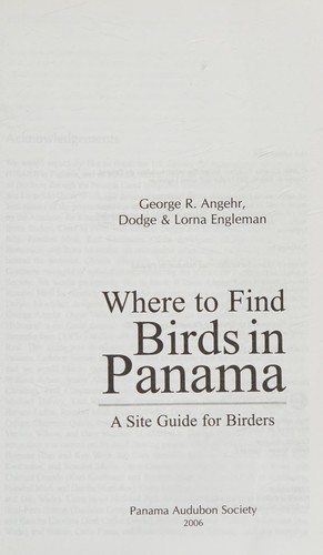 Cover for Where to Find Birds in Panama
