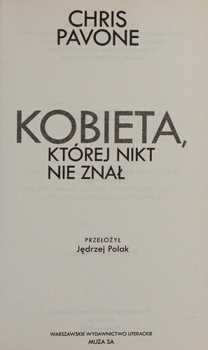 Cover for Kobieta, której nikt nie znał