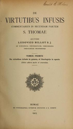 Cover for De virtutibus infusis