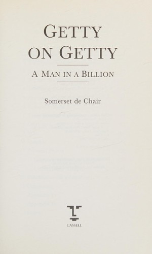 Cover for Getty on Getty