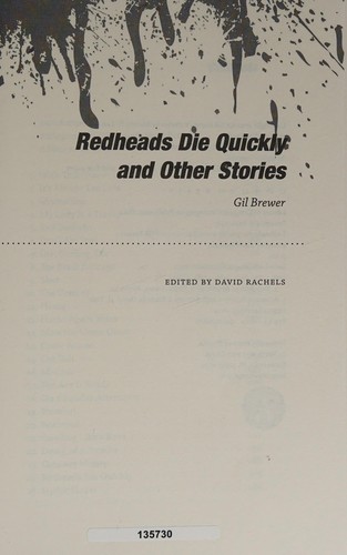 Cover for Redheads die quickly and other stories