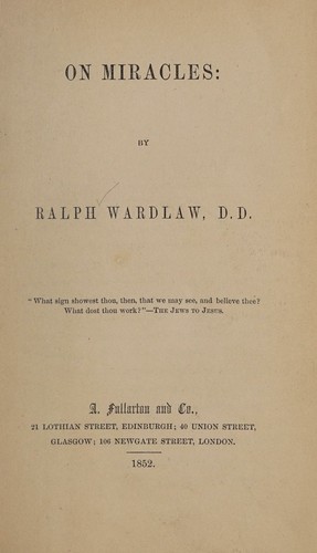 Cover for On miracles